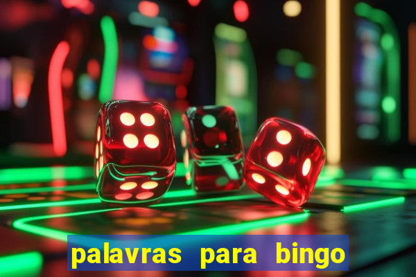 palavras para bingo cha de bebe